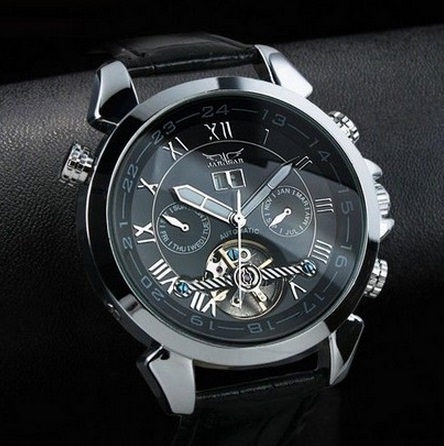 

Мужские наручные часы Jaragar Turboulion Silver, механические с автоподзаводом