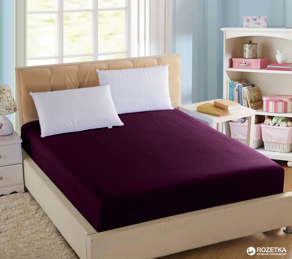 

Простынь на резинке U-tek Home Sateen 140x200х25 см Dark Plum