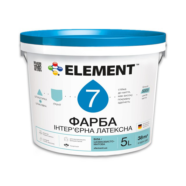 

Интерьерная краска "ELEMENT" 7 10 л