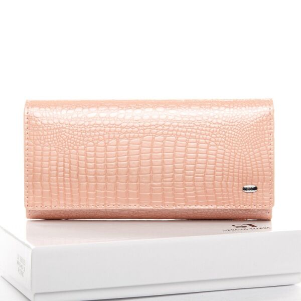

Женский лакированный кошелек из кожи LR SERGIO TORRETTI W501 pink