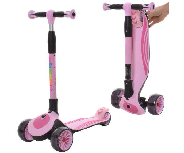 

Трехколесный самокат Scooter maxi JR3060-25 складной, Розовый