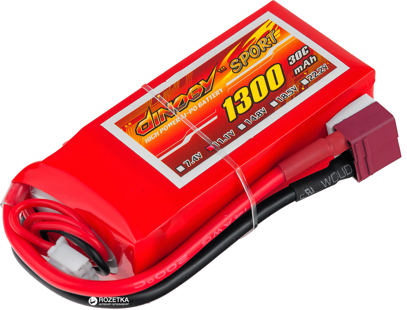 

Аккумулятор Dinogy Li-Pol 1300 mAh 11.1V 3S 30C 22x35x75мм T-Plug (2711819598166)