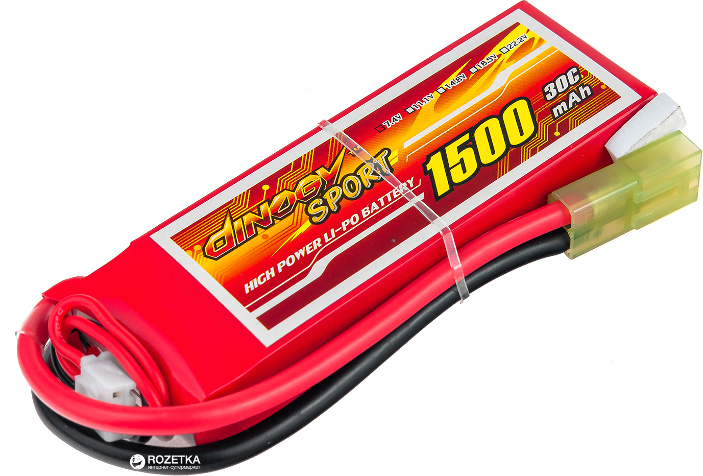 

Аккумулятор Dinogy Li-Pol 1500 mAh 7.4V 2S 30C 14x30x90мм Mini Tamiya (2711562874265)