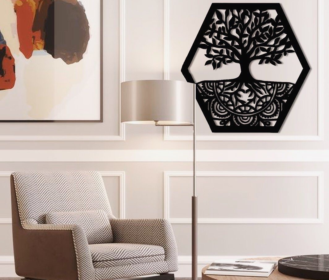 

Фигурная картина Tree of life KOS L 100х100 см см декор в интерьер