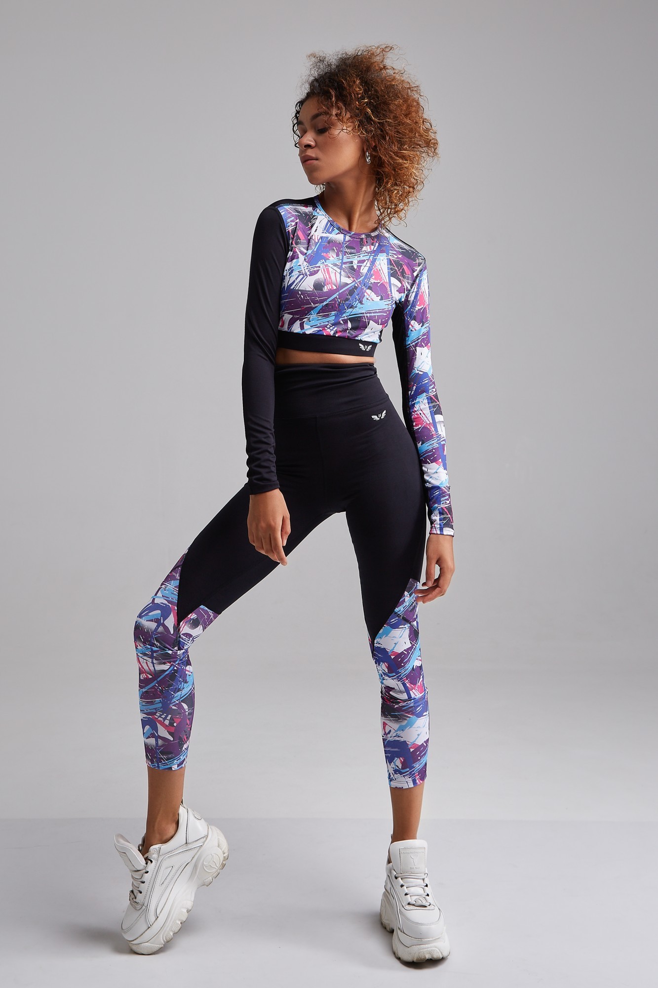 

Спортивный костюм DressFit RUSH FELIX black/fit print blue S/M