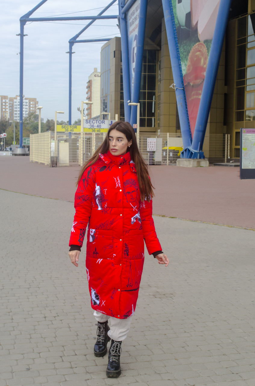 

Длинный женский пуховик Sturm XS Red