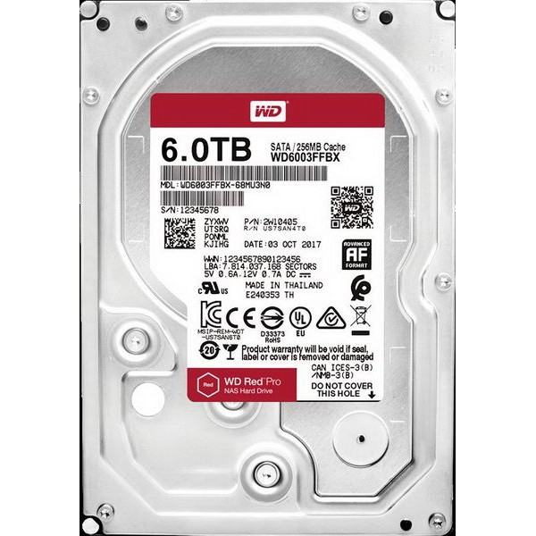 

HDD SATA 6.0TB WD Red Pro NAS 7200rpm 256MB (WD6003FFBX)
