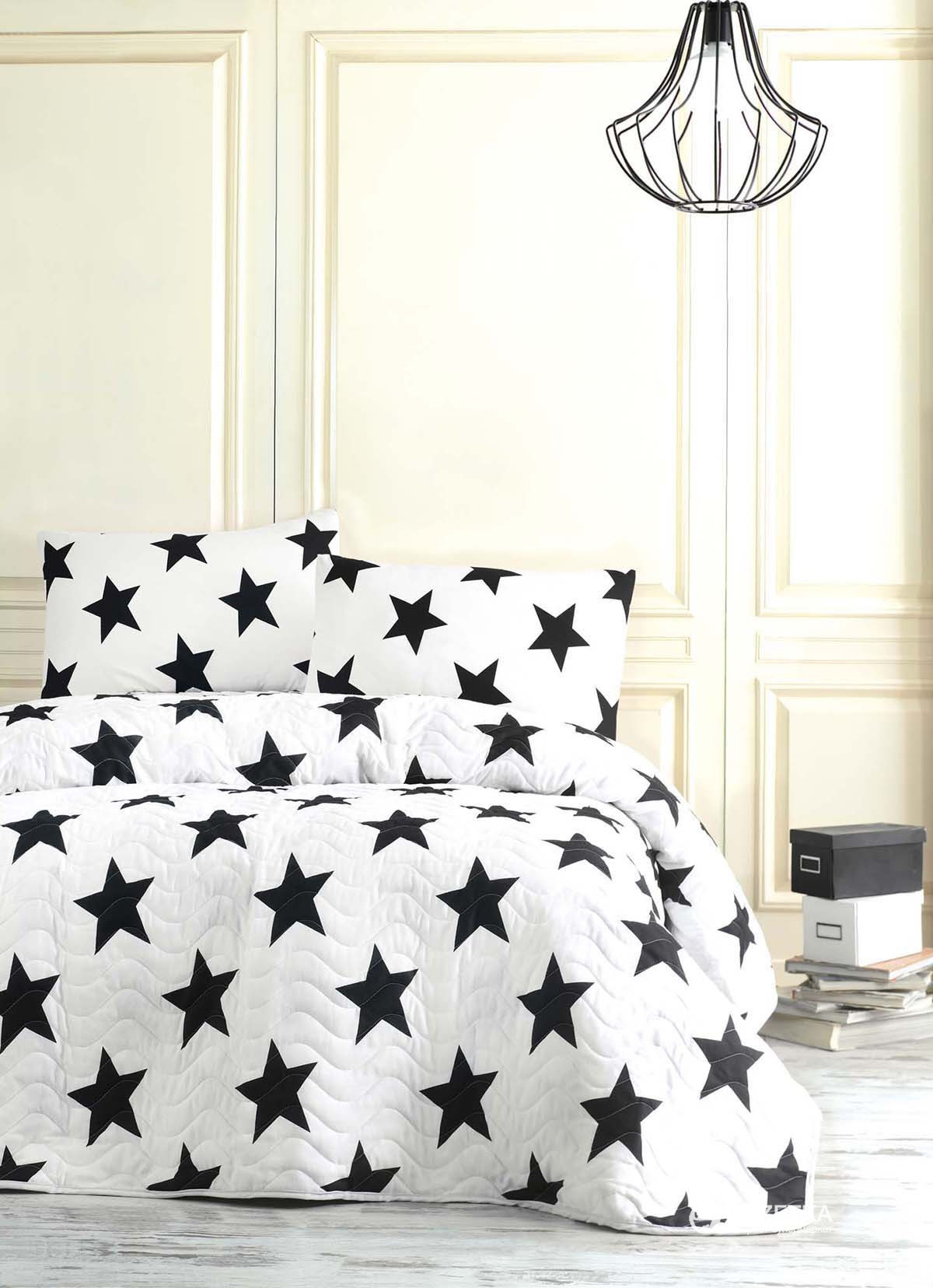 

Покрывало Eponj Home B&W Big Star 200x220 + наволочки 50x70 2 шт