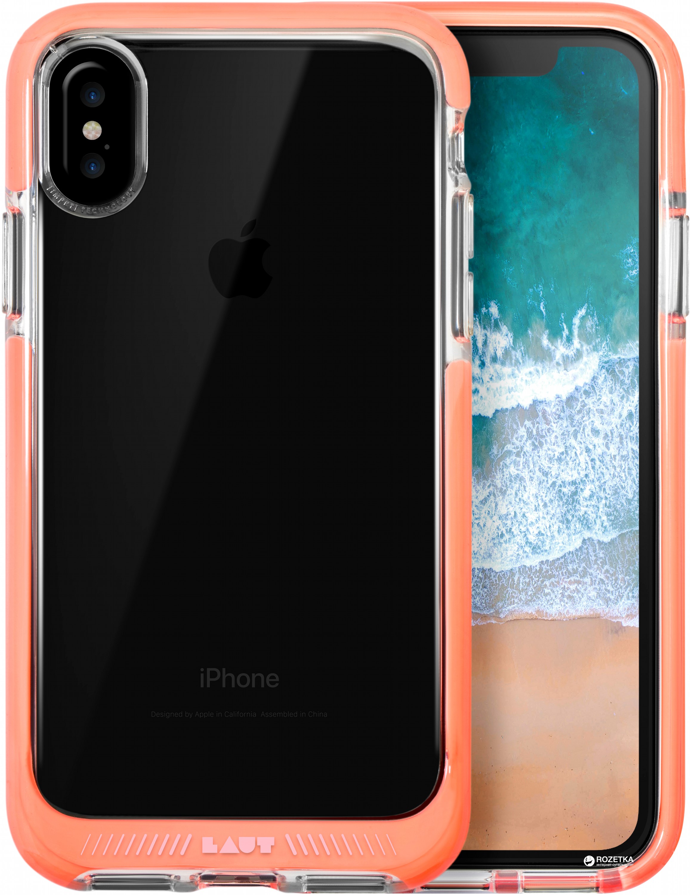 

Панель Laut Fluro для Apple iPhone X/Xs Pink