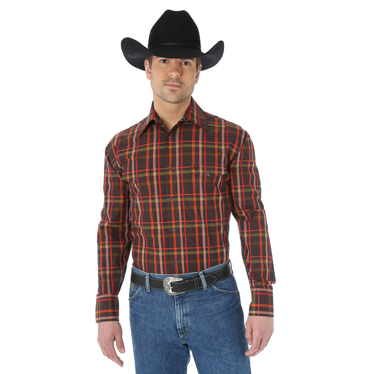 

Рубашка Wrangler George Strait, S, Chestnut/Red, MGSE179