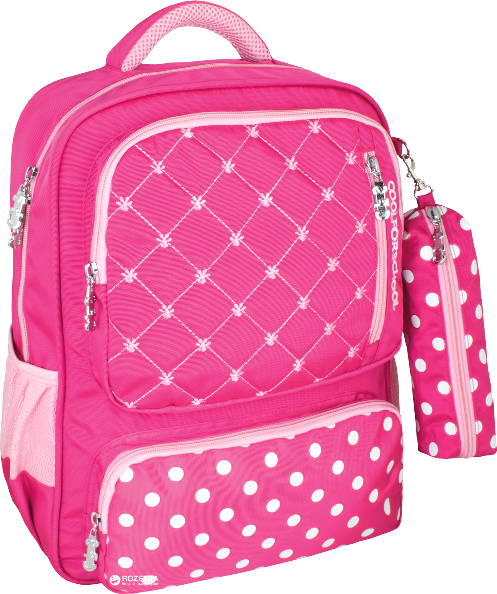 

Рюкзак школьный Сool For School 400 с пеналом 15" CFS Jolly Pink (CF86145)