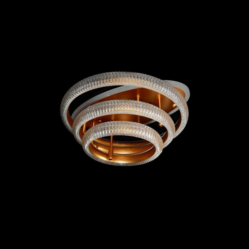 

Светодиодная LED люстра 80 Вт с подсветкой и регулировкой яркости LS-88126-3 GD