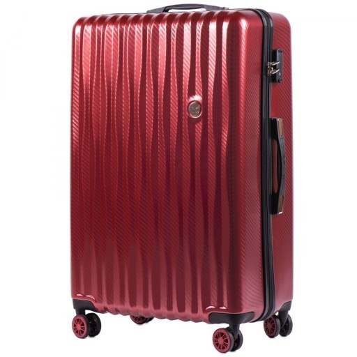 

Маленький пластиковый чемодан Wings на 4 колесах PC5223 S бордовый wine red