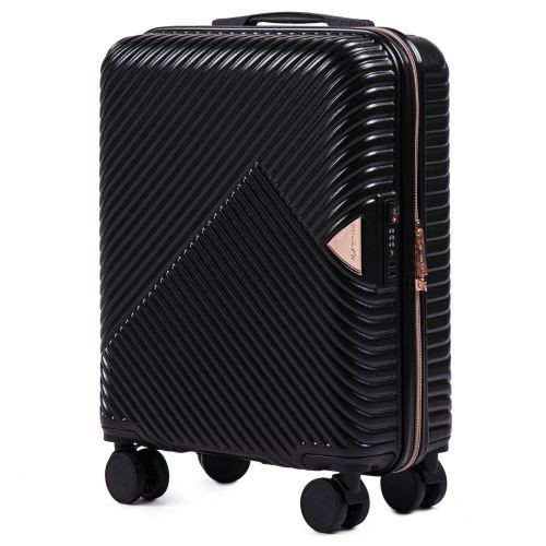

Маленький пластиковый чемодан WINGS WN01 S черный black