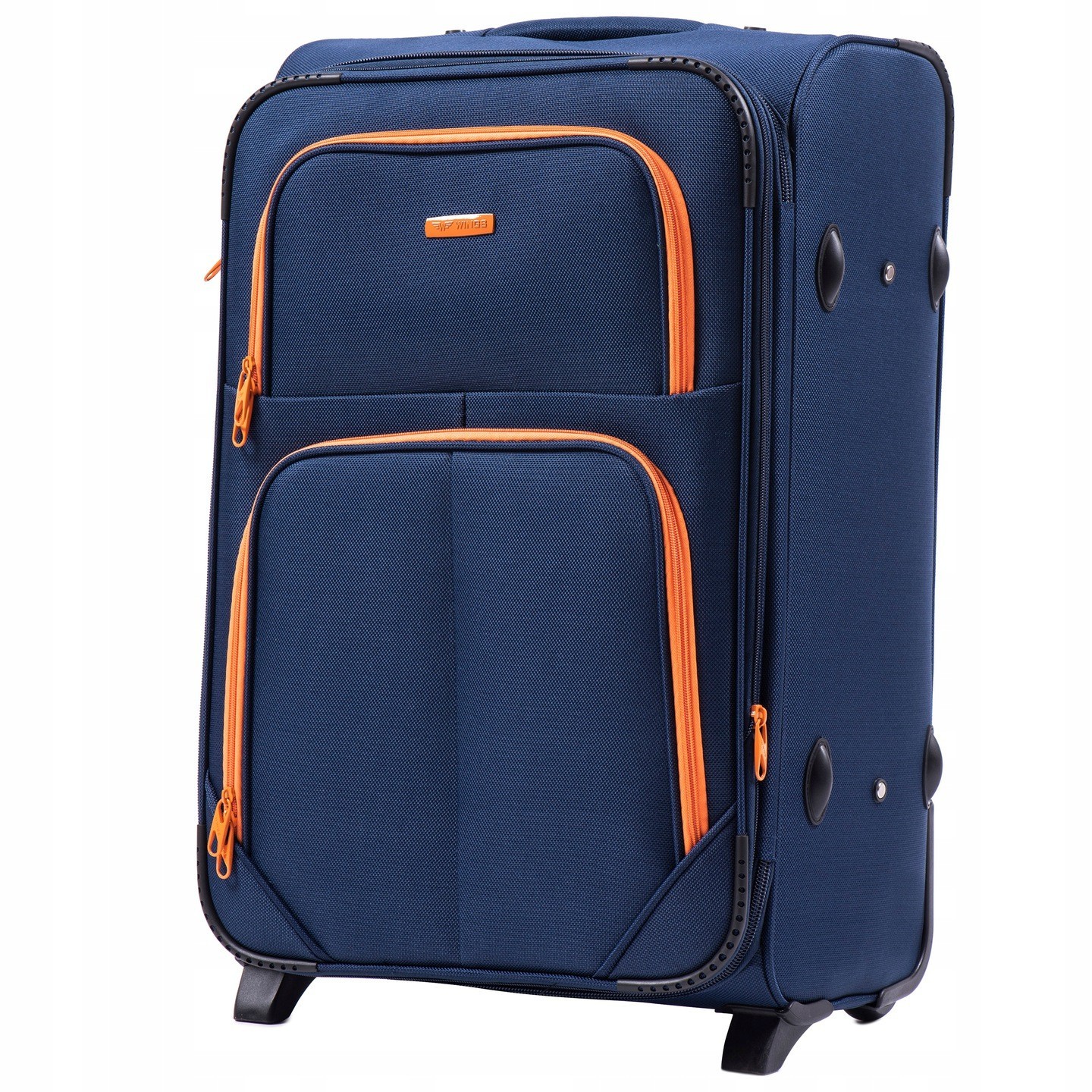 

Большой тканевый чемодан на 2 колесах Wings 214 L синий blue