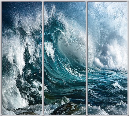 

Шкаф купе Luxe Studio Стандарт-1 Фотопечать Море-22 2100x2100x600 трехдверный