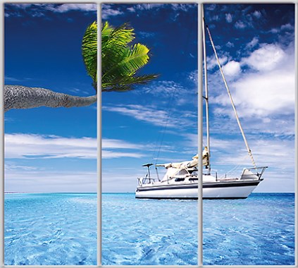 

Шкаф купе Luxe Studio Стандарт-1 Фотопечать Море-37 2100x2100x600 трехдверный