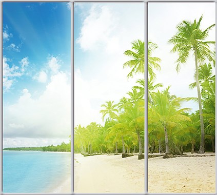 

Шкаф купе Luxe Studio Стандарт-1 Фотопечать Море-34 2100x2300x600 трехдверный