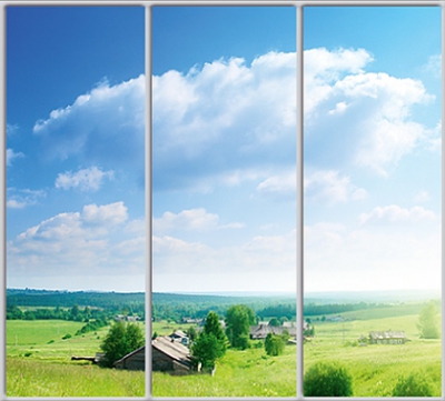 

Шкаф купе Luxe Studio Стандарт-1 Фотопечать Природа-84 2100x2000x600 трехдверный