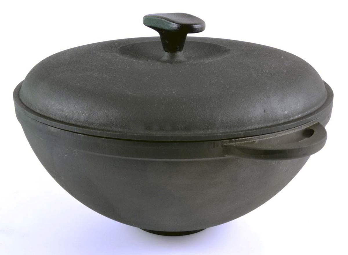 

Сковорода чугунная WOK с чугунной крышкой Ситон 5,5 л