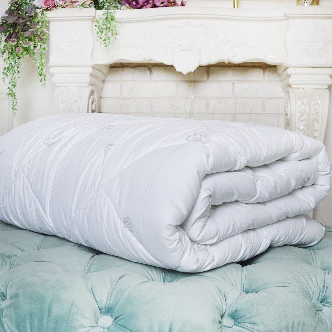 

Одеяло из холлофайбера Balak Home Cotton двуспальное белое balak_home-ru