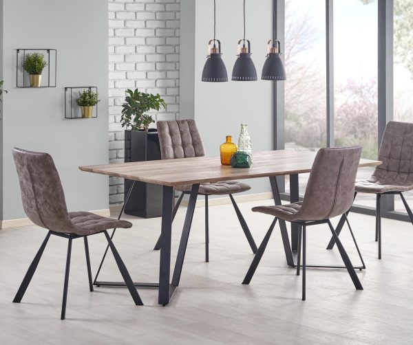 

Обеденный стол Halmar Calgary 180/90/76 см Орех Рустикаль\Черный