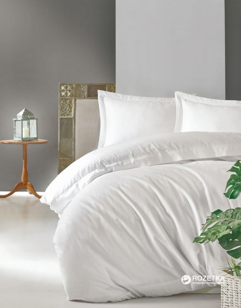 

Комплект постельного белья Cotton Box Сатин Elegant Beyaz 200x220 см