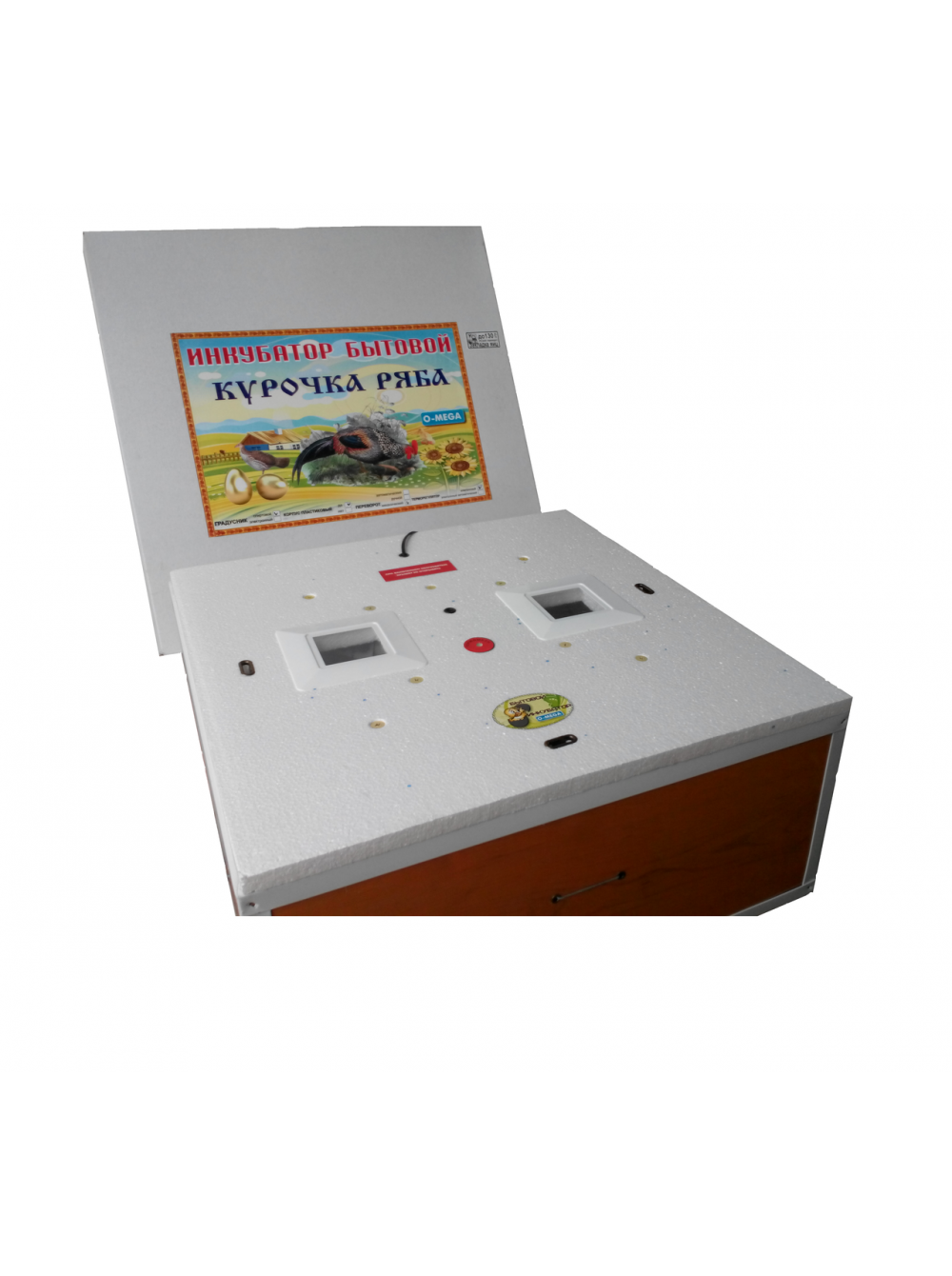 

Инкубатор для яиц Курочка Ряба 130 в пластиковом корпусе с механическим переворотом