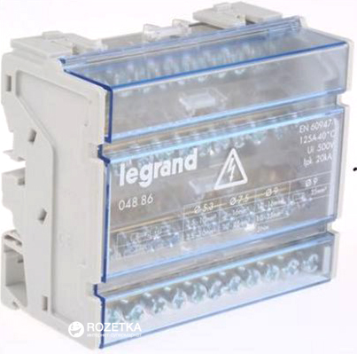 

Крос-модуль Legrand 4Р, 125А, 11 отворів, 6 модулів