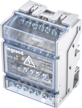 

Крос модуль Legrand 4Р, 100А, 7 отворів, 4 модулі