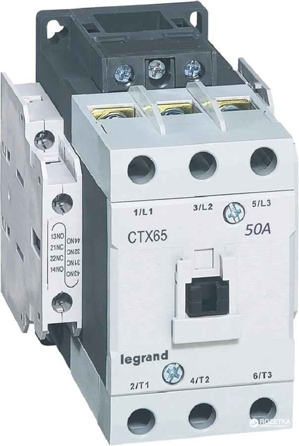 

Контактор 3-полюсний Legrand CTX3 65, 50A 2НВ2НЗ 230 В гвинтовий затискач