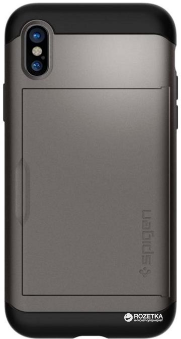 

Панель Spigen Case Slim Armor CS для iPhone X/Xs Gun Metal