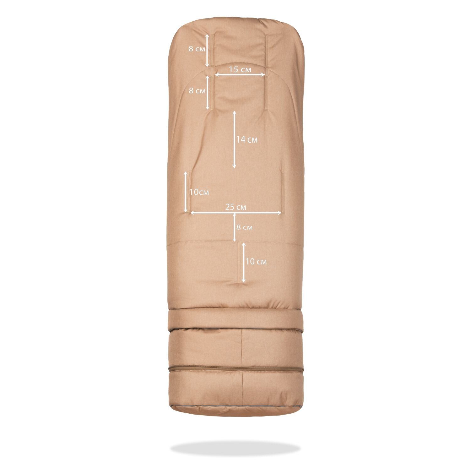 

Конверт в колясу и санки Юнайтед флисовый Бежевый