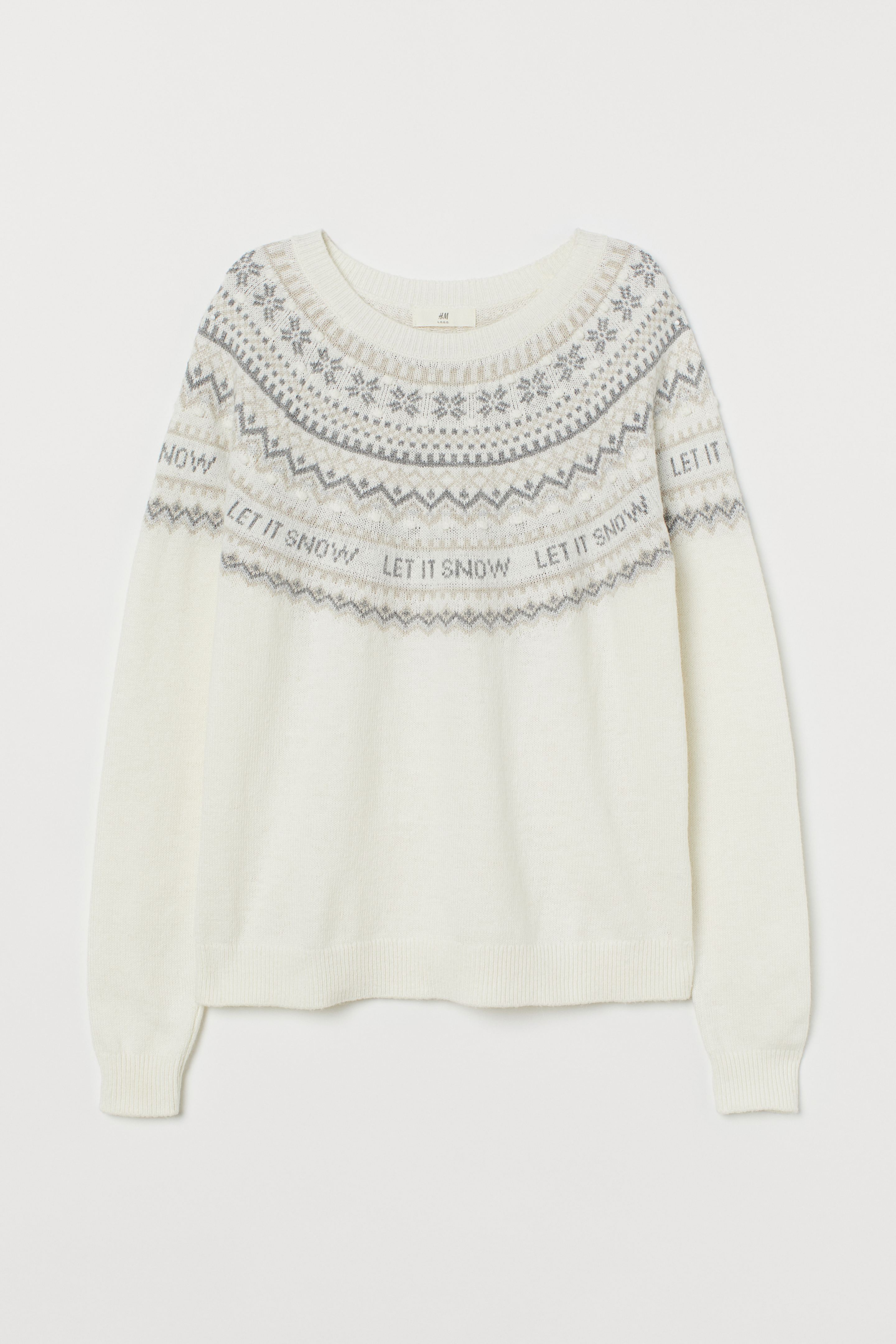 

Джемпер H&M XL белый узор 7503970