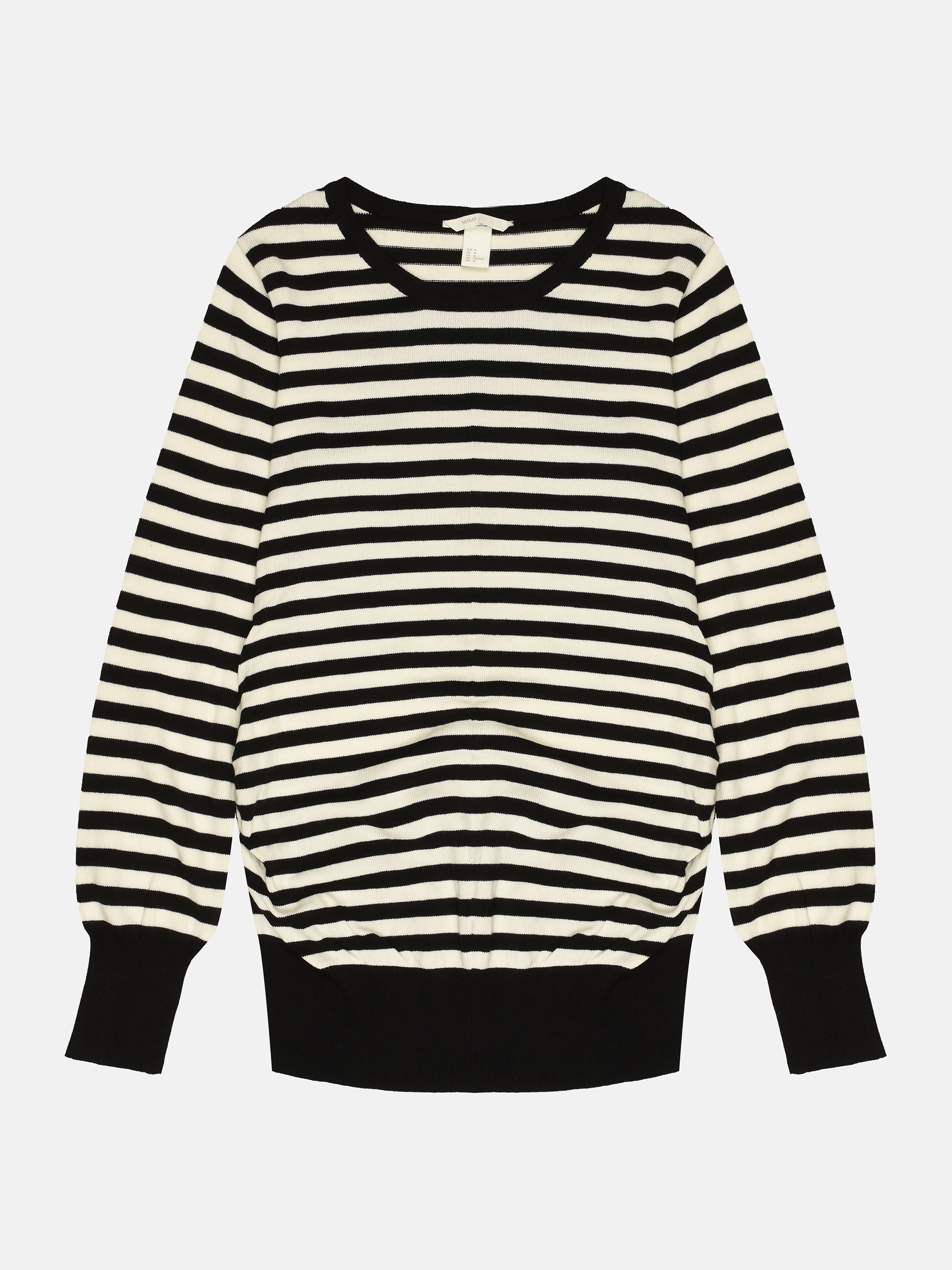 

Джемпер для беременных H&M M черно белый полоска 6767728