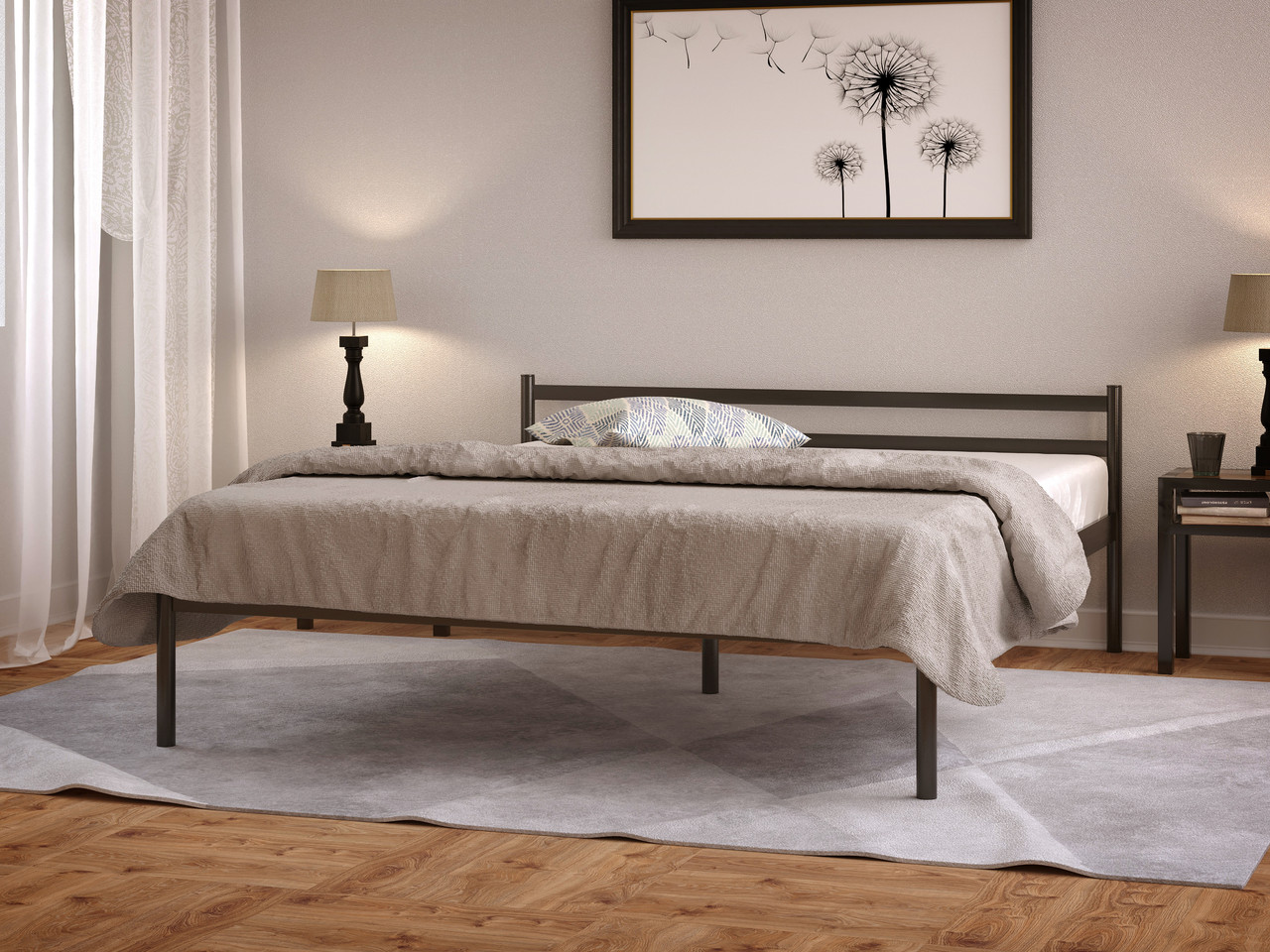 

Кровать металлическая COMFORT (КОМФОРТ) ТМ МЕТАКАМ 180х190