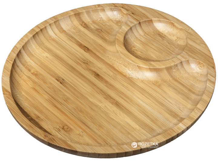 

Доска сервировочная двухсекционная Wilmax Bamboo круглая 35.5 см (WL-771045)