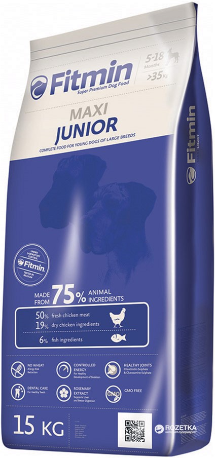 

Сухой корм для щенков Fitmin dog maxi junior — 15 кг
