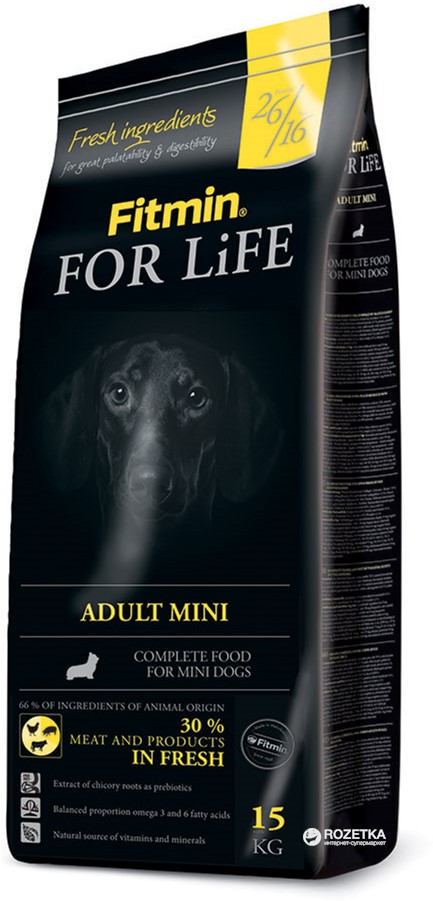 

Сухой корм для взрослых собак Fitmin dog For Life Adult Mini - 15 кг