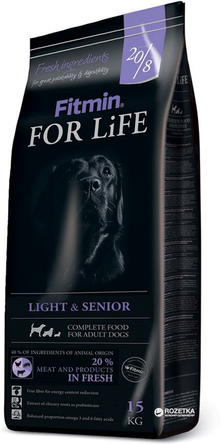 

Сухой корм для взрослых собак Fitmin dog For Life Light & Senior - 15 кг
