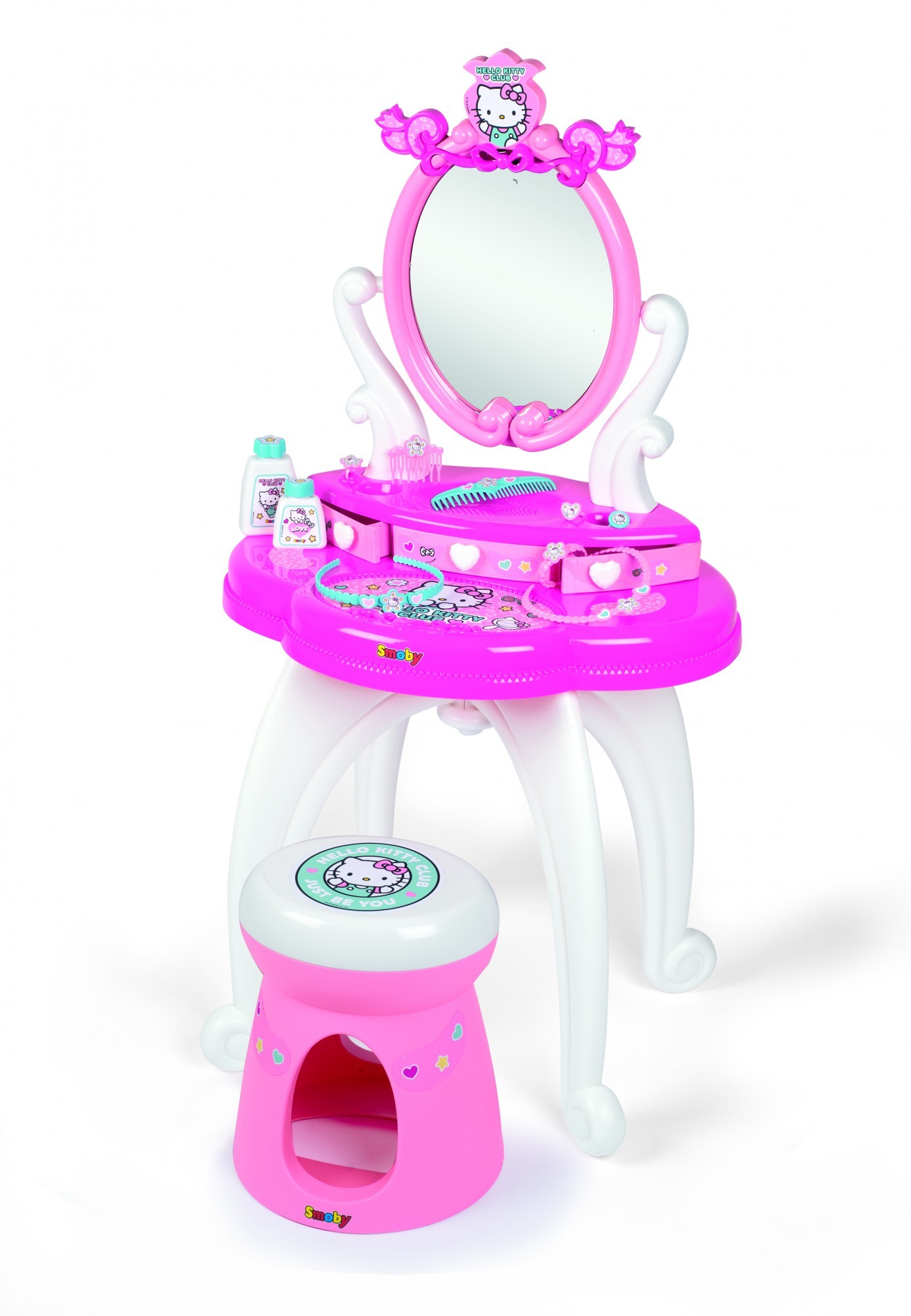 

Столик с зеркалом Smoby Hello Kitty 2 в 1 с аксессуарами (320239)