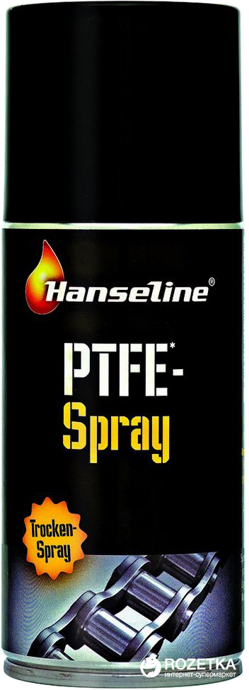 

Спрей-смазка для цепи Hanseline PTFE Spray тефлоновый 150 мл (300217)