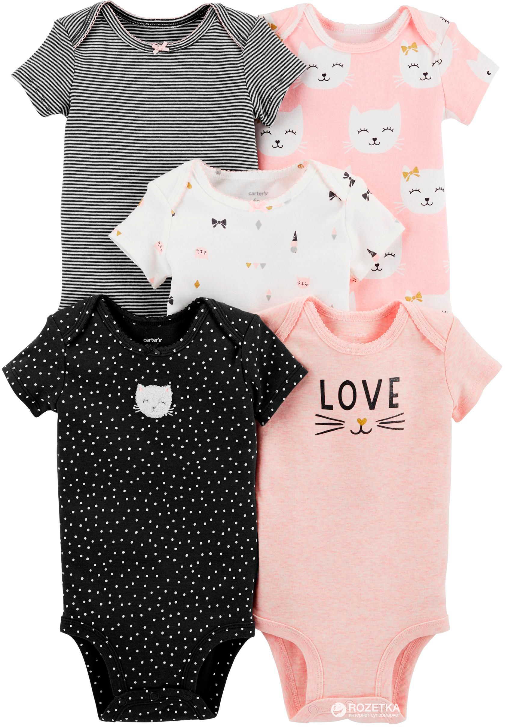 Боди Carters 126H440 5 шт 18M Pink (889338677333) – в интернет-магазине ...