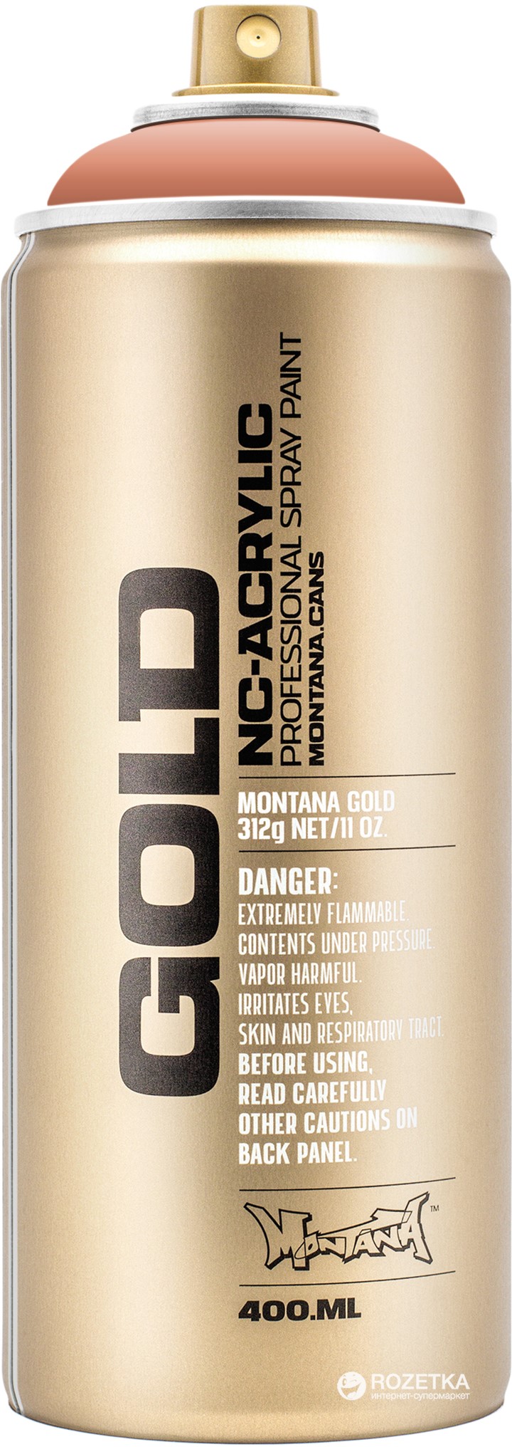 

Акриловая краска-спрей Montana Gold 8080 Грязный абрикос 400 мл (Dirty Apricot) (4048500285424)