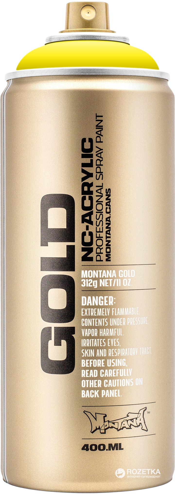 

Акриловая краска-спрей Montana Gold P1000 100% Желтый 400 мл (100% Yellow) (4048500285561)