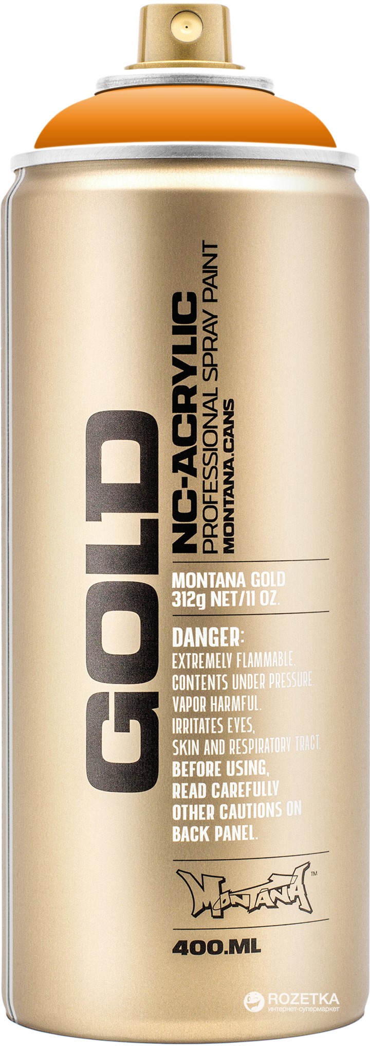 

Акриловая краска-спрей Montana Gold S2000 Светло оранжевый шок 400 мл (Orange Light) (4048500285615)