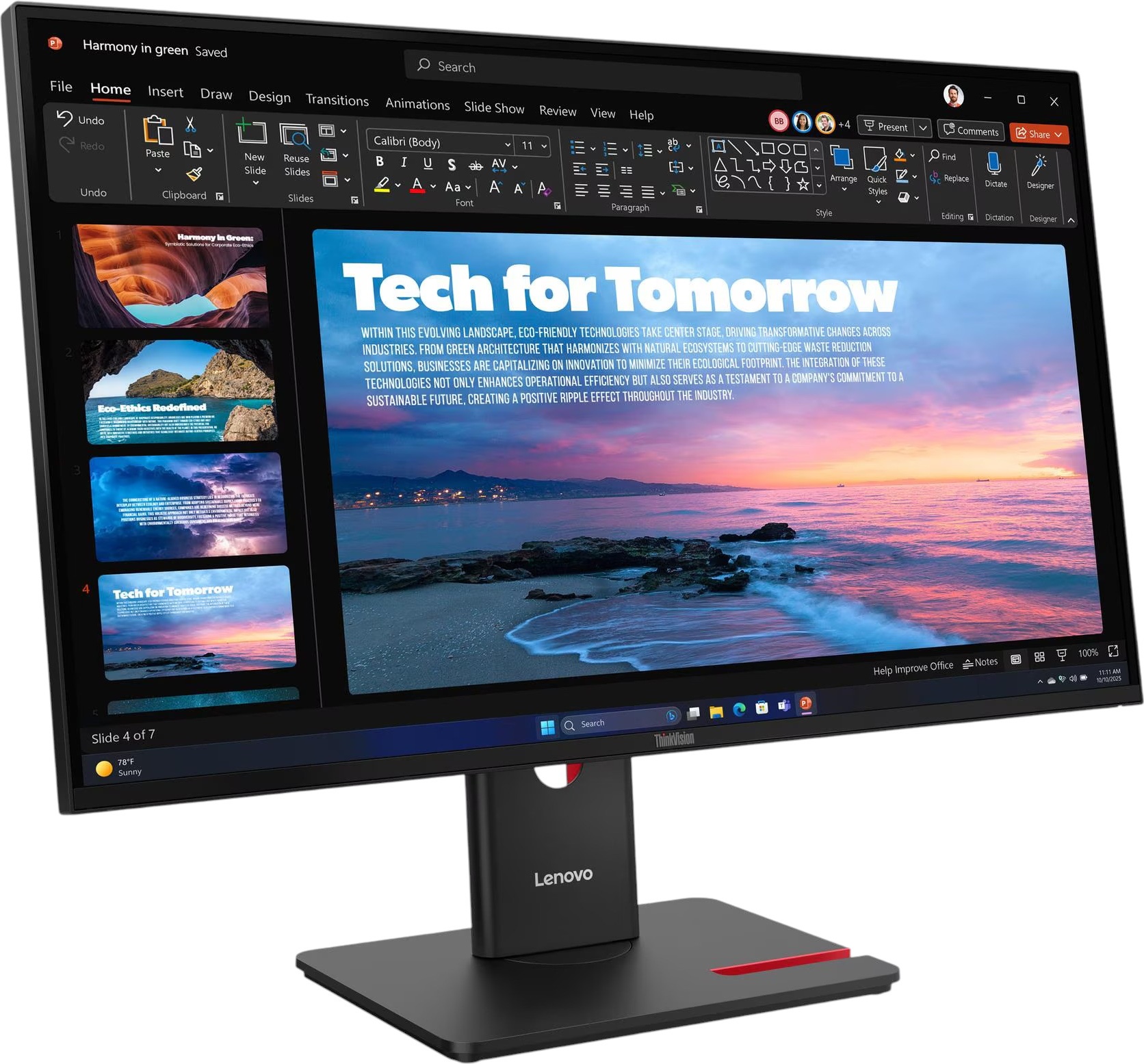 фото Монітор Lenovo T27QD-40 (64AAGAT2UA)