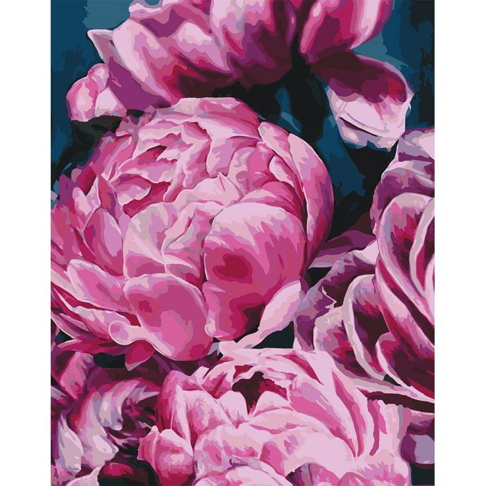 

Картина по номерам. Букет "Бархатные пионы 2" 40*50см KHO3002 394065