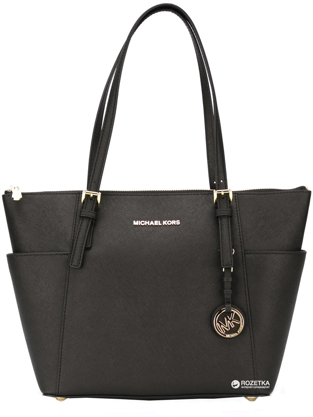 

Женская сумка кожаная Michael Kors Jet Set Item Tote 30F2GTTT8L001 Черная