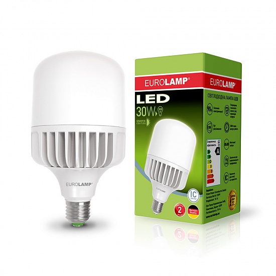 

Лампа светодиодная EUROLAMP сверхмощная 30W E27 6500K (LED-HP-30276)